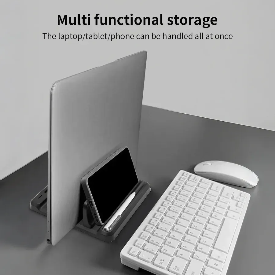 Support pour ordinateur portable, tablette et smartphone, base de bureau surélevée à dissipation thermique 3