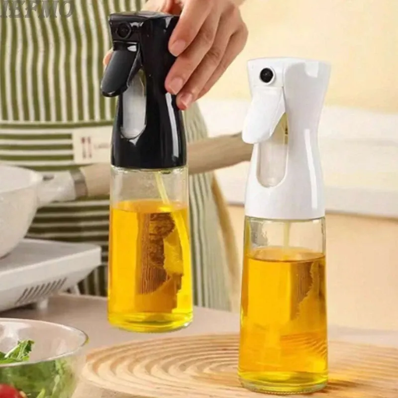Pulvérisateur d'huile de cuisine 200/300/500 ml, bouteille distributrice d'huile de cuisson antiadhésive, pompe à vide pour la friture et la salade, outils de cuisine pour barbecue 3