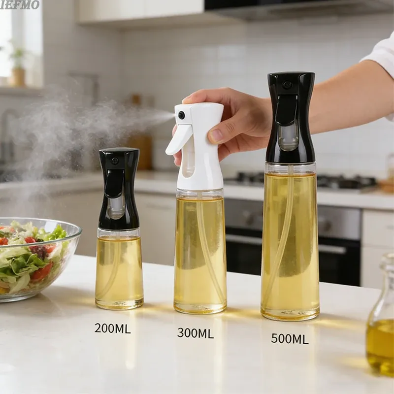 Pulvérisateur d'huile de cuisine 200/300/500 ml, bouteille distributrice d'huile de cuisson antiadhésive, pompe à vide pour la friture et la salade, outils de cuisine pour barbecue - Image 1