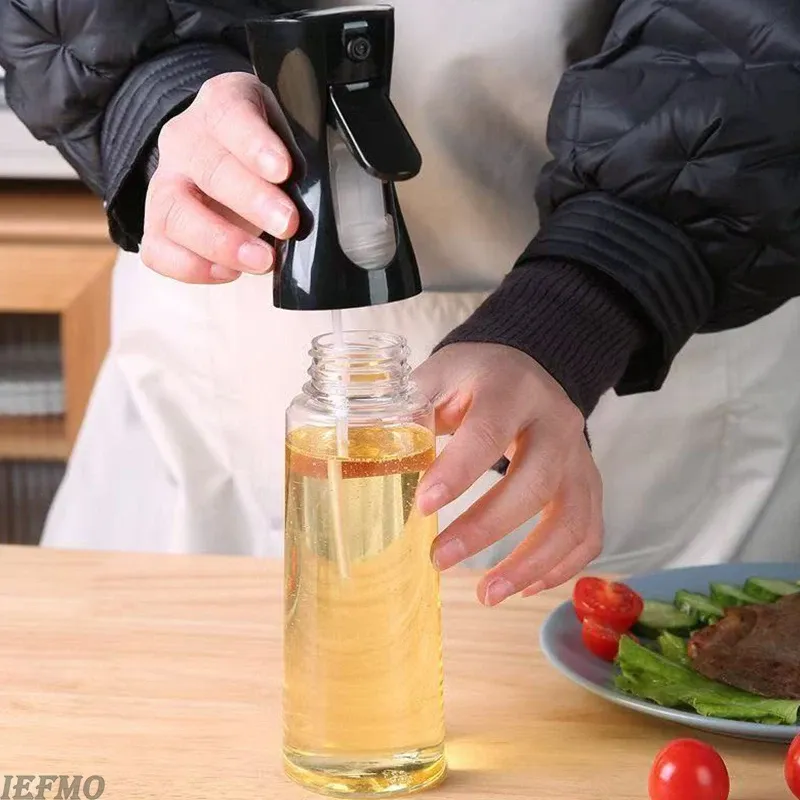Pulvérisateur d'huile de cuisine 200/300/500 ml, bouteille distributrice d'huile de cuisson antiadhésive, pompe à vide pour la friture et la salade, outils de cuisine pour barbecue 4