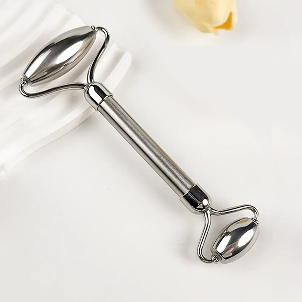 Rouleau facial en acier inoxydable, mise en valeur du design