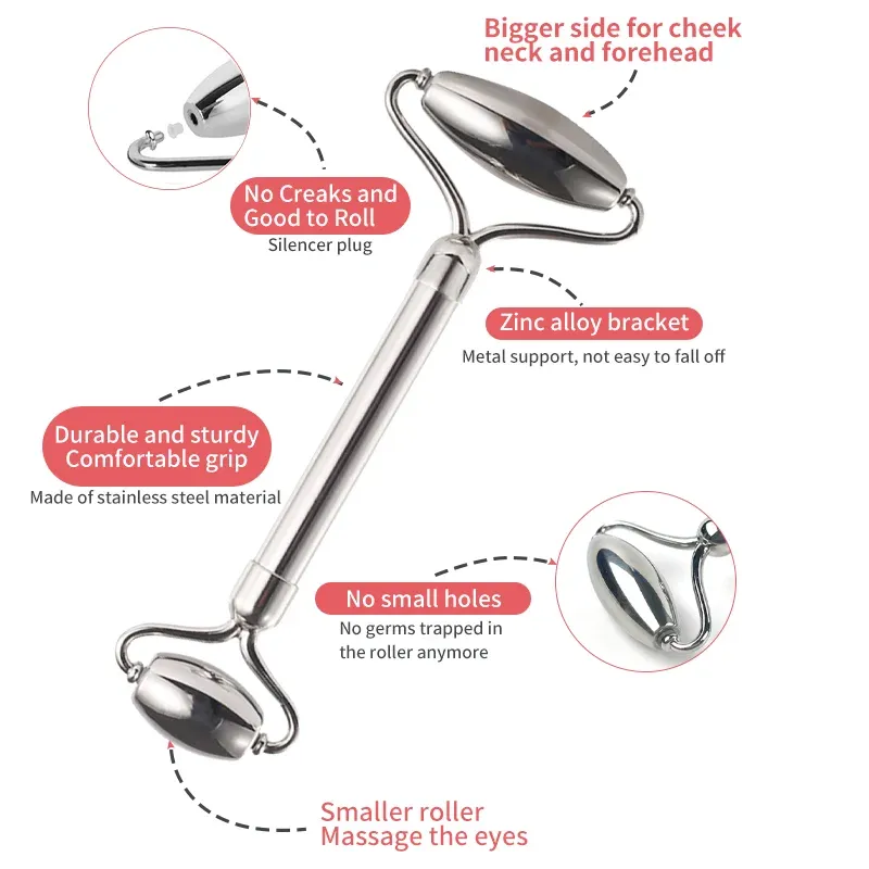 Rouleau facial en acier inoxydable en situation