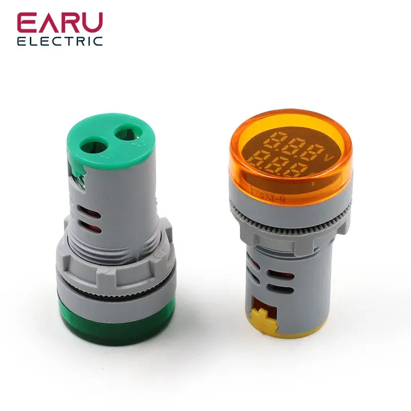 Mini Voltmètre Numérique Rond 22 mm, AC 20-500 V, 0-100 A, Ampèremètre et Testeur de Tension à LED 3