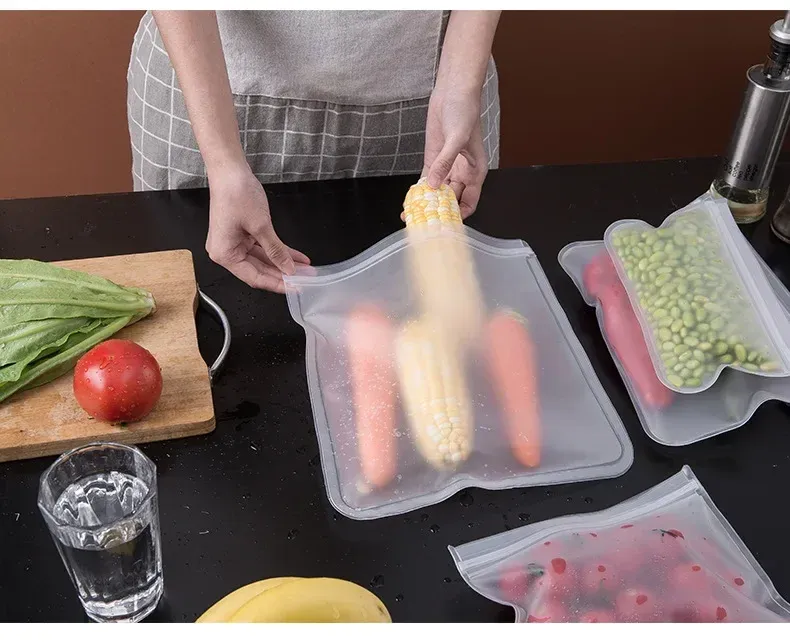 Sacs de conservation en silicone, finition soignée
