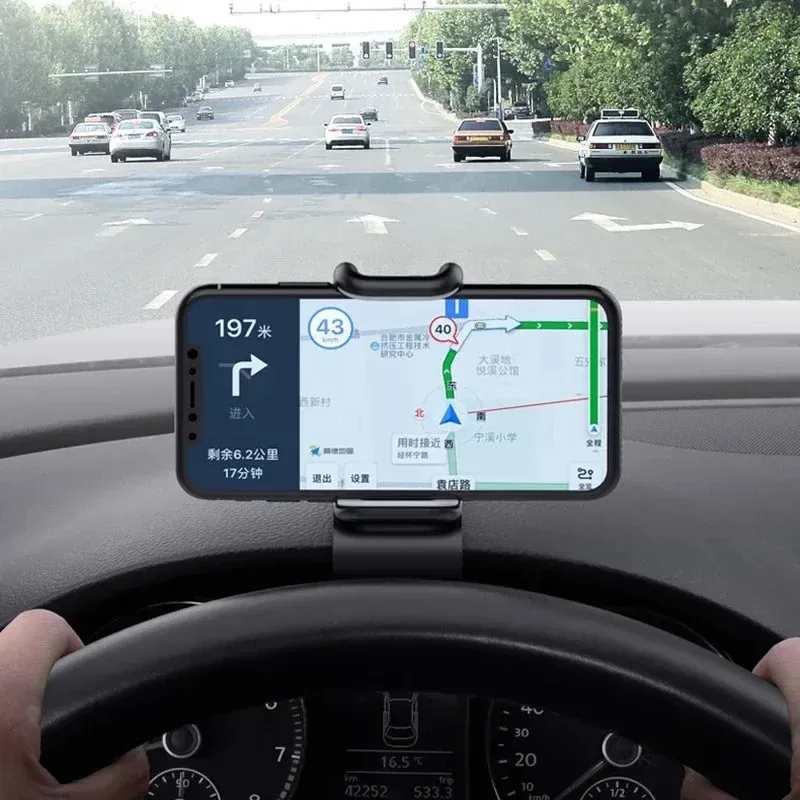 Support de téléphone de voiture rotatif à 360 degrés, support universel pour téléphone portable, support de tableau de bord pour grille d'aération automobile, support fixe pour téléphone portable 2