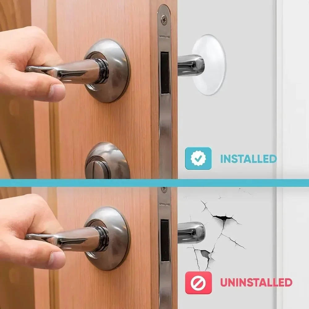 Butoirs de porte autocollants en silicone, silencieux et anti-choc 6