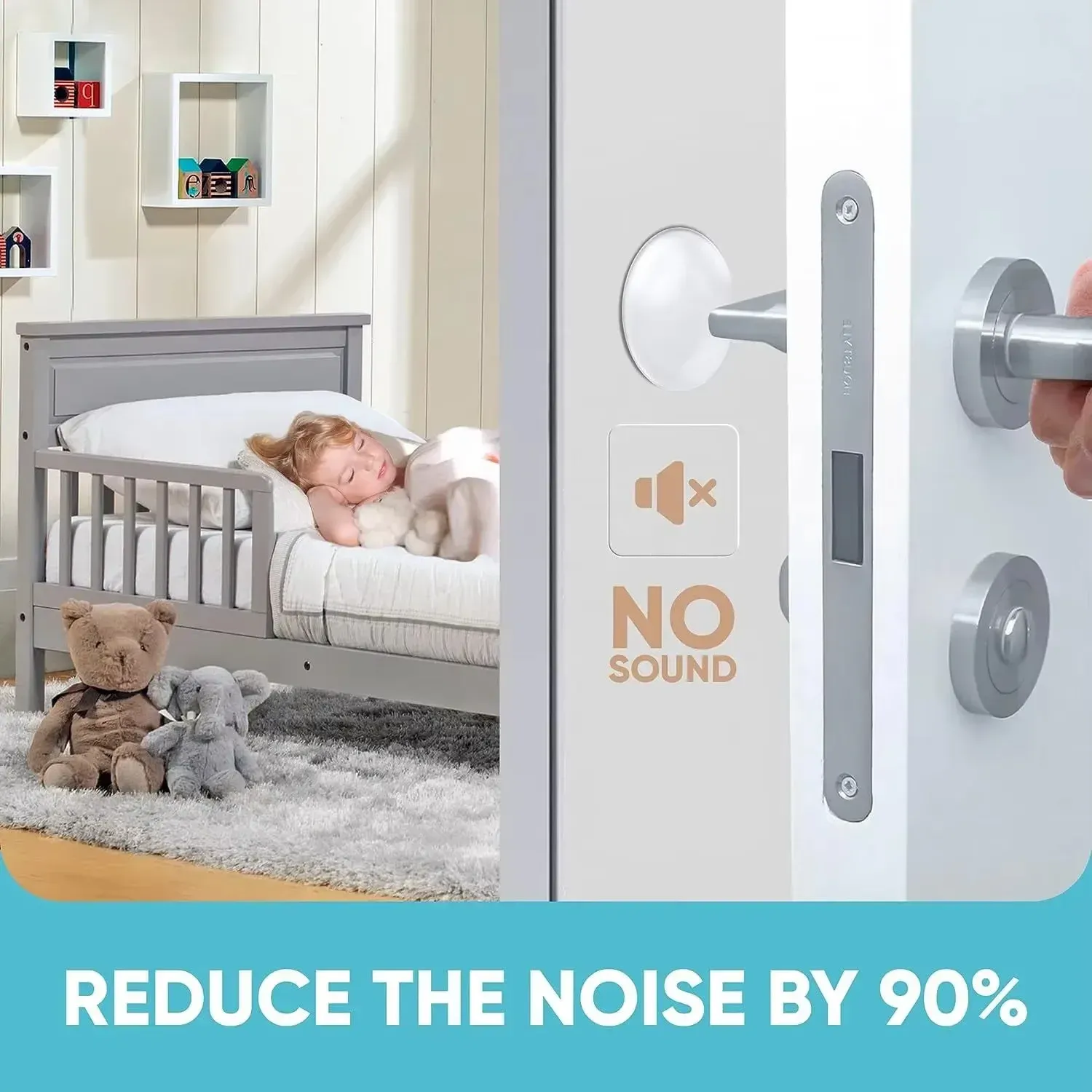 Butoir de porte autocollant pour protection murale