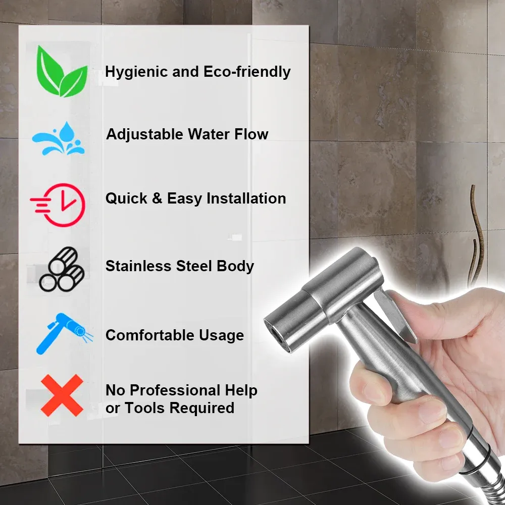 Pulvérisateur de bidet, détail du jet d'eau
