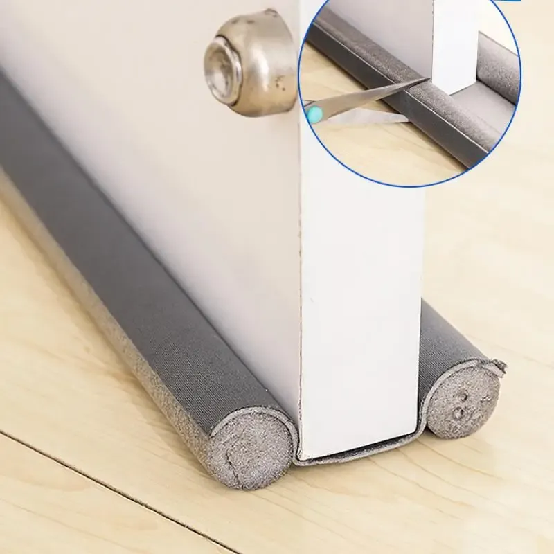 Lot de 2 bandes d'étanchéité flexibles pour bas de porte, épaisses et anti-froid, à coller ou à fixer 2