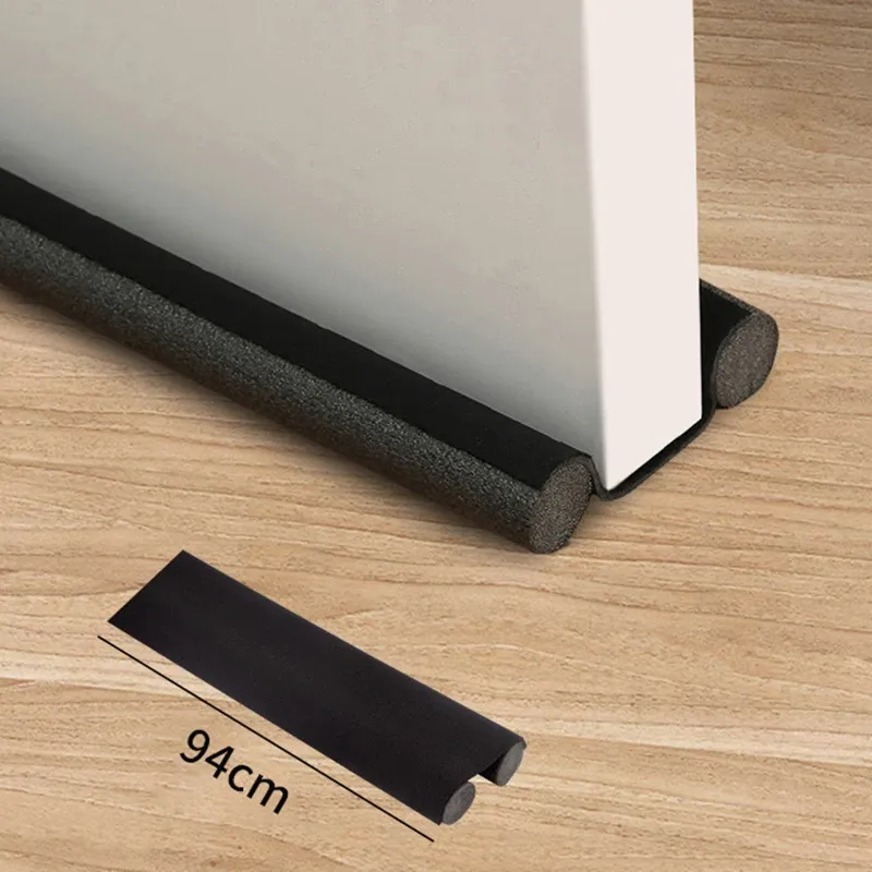 Lot de 2 bandes d'étanchéité flexibles pour bas de porte, épaisses et anti-froid, à coller ou à fixer 9