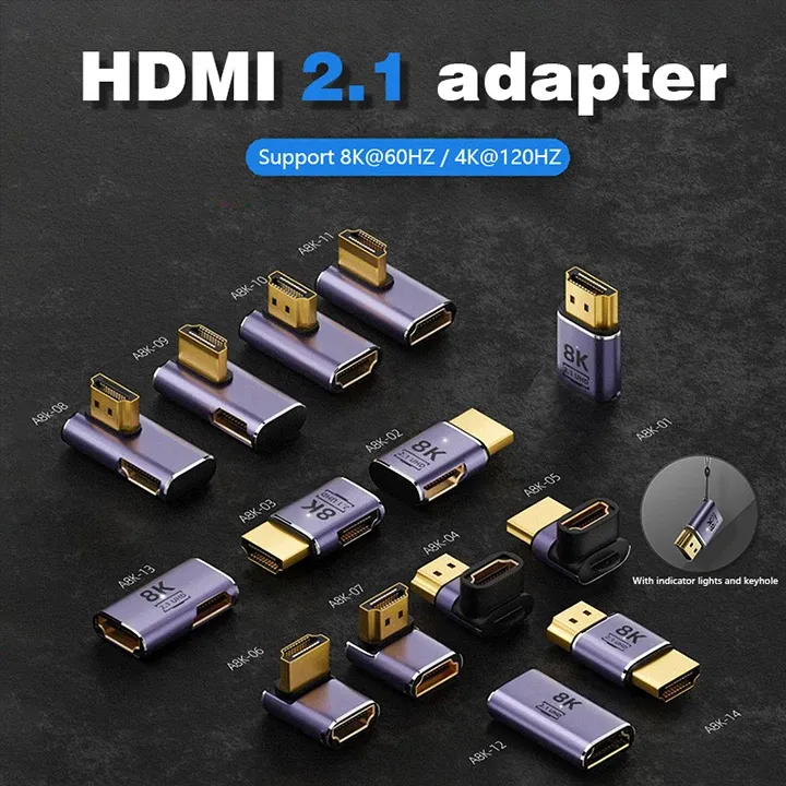 Adaptateur convertisseur HDMI 2.1 en aluminium