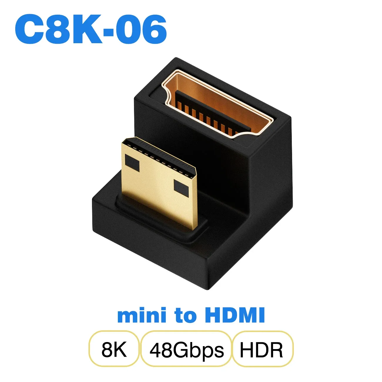 Câble adaptateur HDMI 2.1 mini HDMI vers HDMI, convertisseur 48 Gbps, 8K60 Hz, 4K120 Hz, pour projecteur, téléviseur HD, PS4, PS5 et ordinateur portable 14