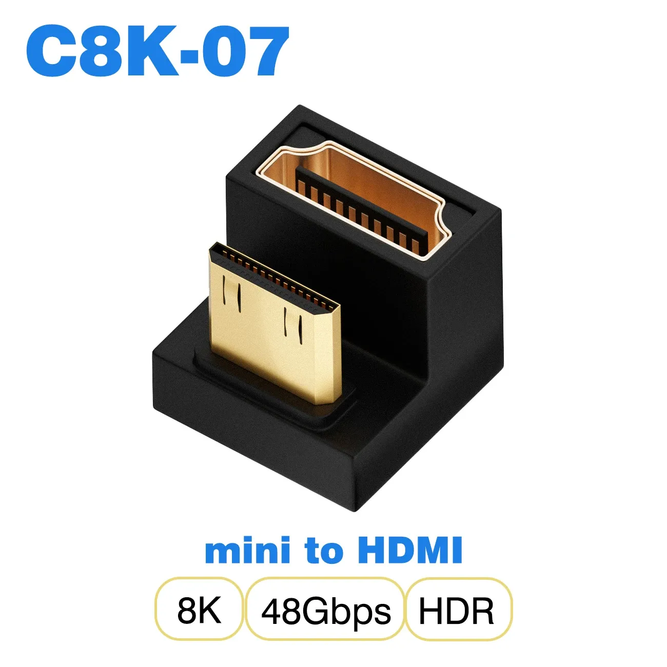 Câble adaptateur HDMI 2.1 mini HDMI vers HDMI, convertisseur 48 Gbps, 8K60 Hz, 4K120 Hz, pour projecteur, téléviseur HD, PS4, PS5 et ordinateur portable 32
