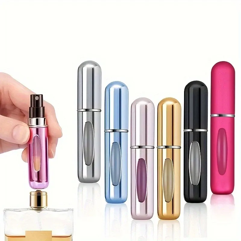Lot de 6 flacons vaporisateurs de voyage 5 ml, rechargeables par le bas, à amorçage automatique - Image 1