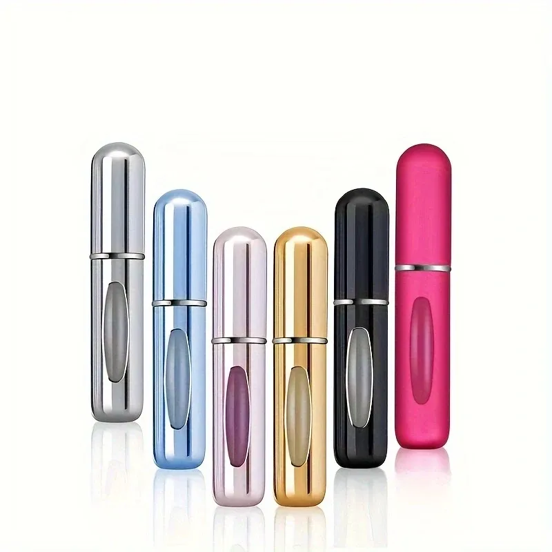 Lot de 6 flacons vaporisateurs de voyage 5 ml, rechargeables par le bas, à amorçage automatique 5