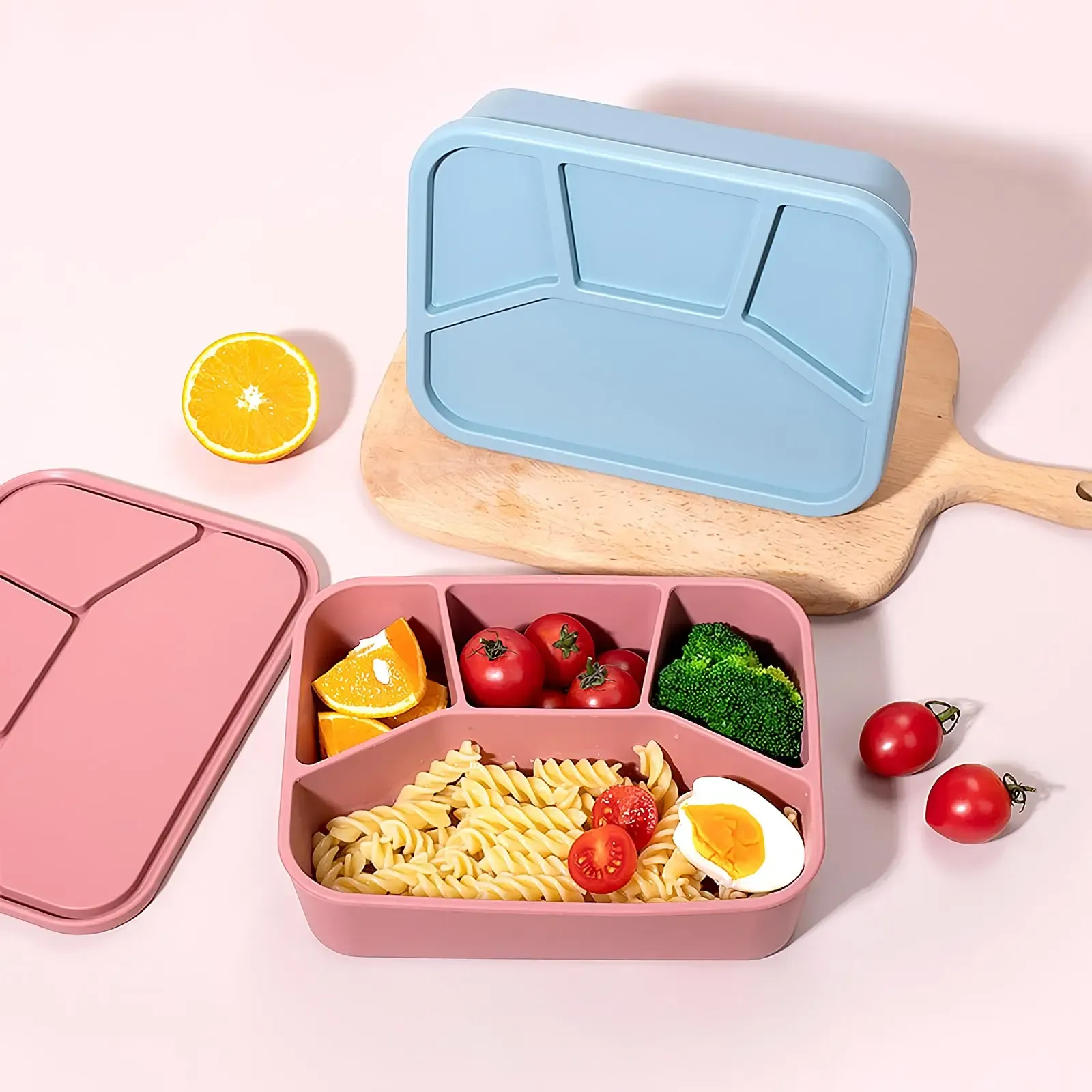 Boîte à bento en silicone, design épuré