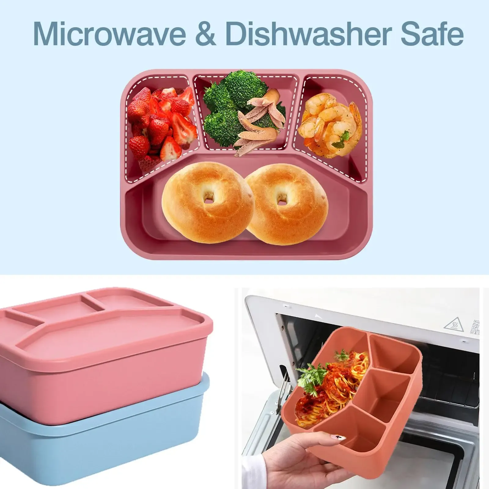 Boîte à bento en silicone, usage quotidien