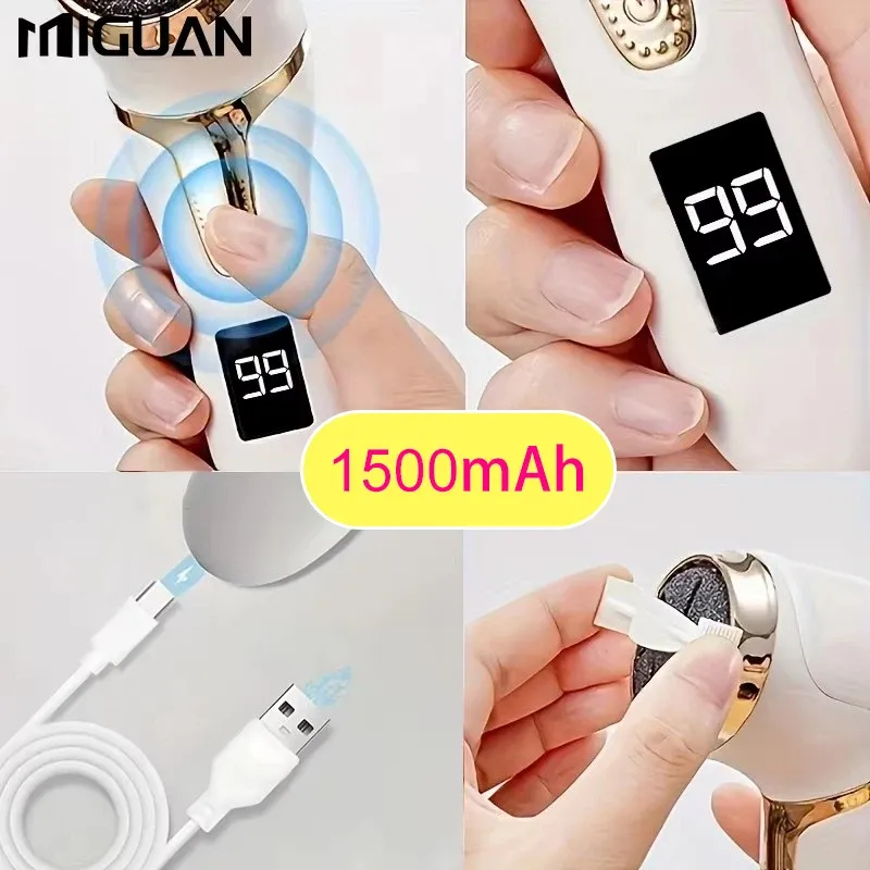 Appareil électrique professionnel pour pieds : élimination des callosités, exfoliation douce et rechargeable 6