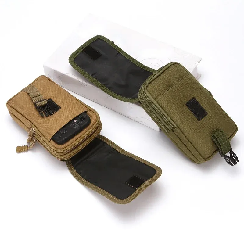 Sac banane militaire étanche pour homme, pochette tactique à double couche pour téléphone, idéal pour le camping et la chasse 5