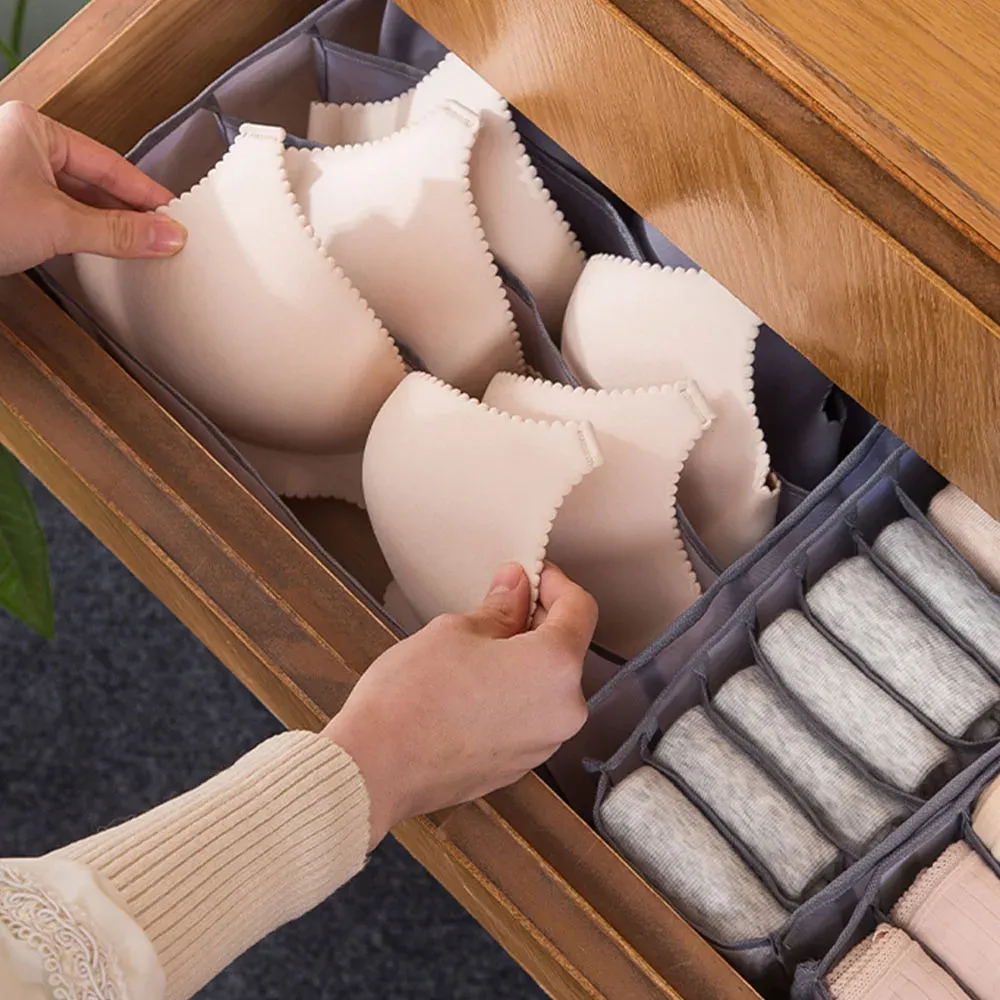 Organisateur de placard pliable, détail des compartiments