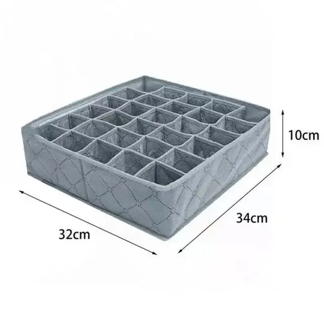 Organisateur de placard pliable à 30 compartiments pour chaussettes, sous-vêtements et soutiens-gorge, idéal pour dortoir 7