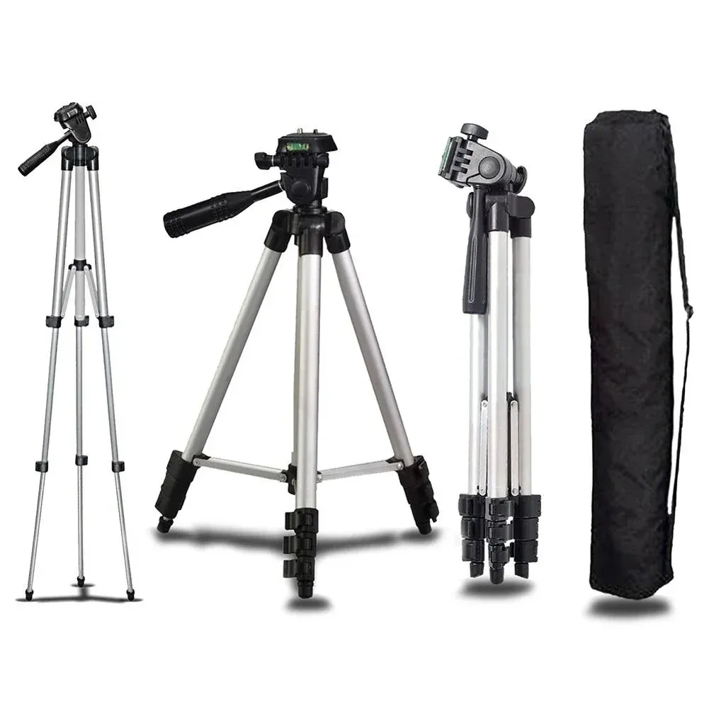 Trépied professionnel léger et portable multifonction pour appareil photo, avec cardan et lumière de remplissage, idéal pour la diffusion en direct et la photographie en extérieur
