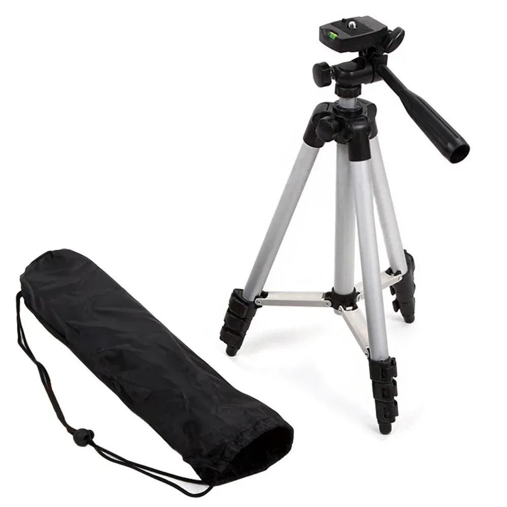 Trépied professionnel léger et portable multifonction pour appareil photo, avec cardan et lumière de remplissage, idéal pour la diffusion en direct et la photographie en extérieur 4