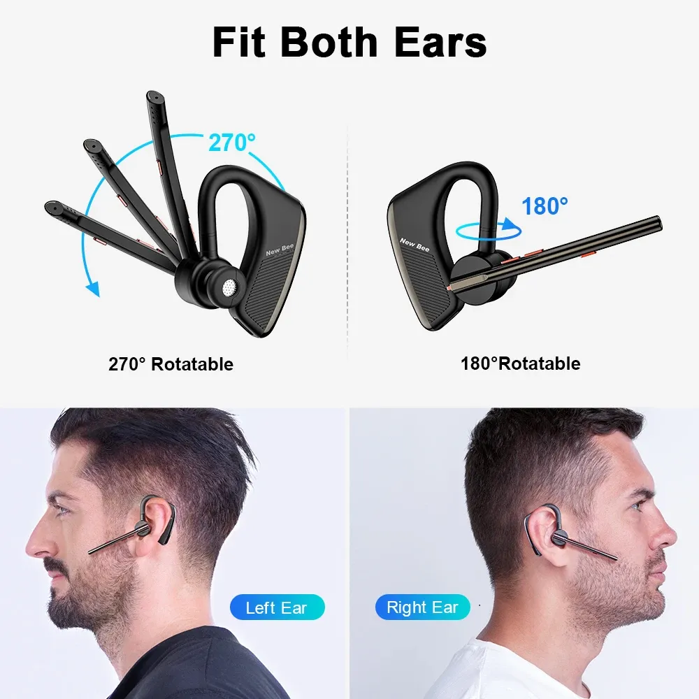 Écouteurs sans fil Bluetooth 5.2 M50 avec micro, casque mains libres 4