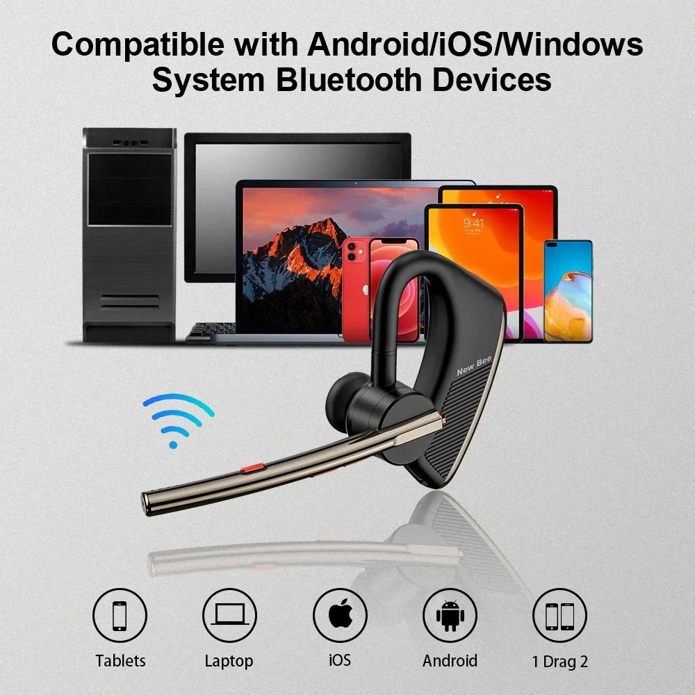 Écouteurs sans fil Bluetooth 5.2 M50 avec micro, casque mains libres 5