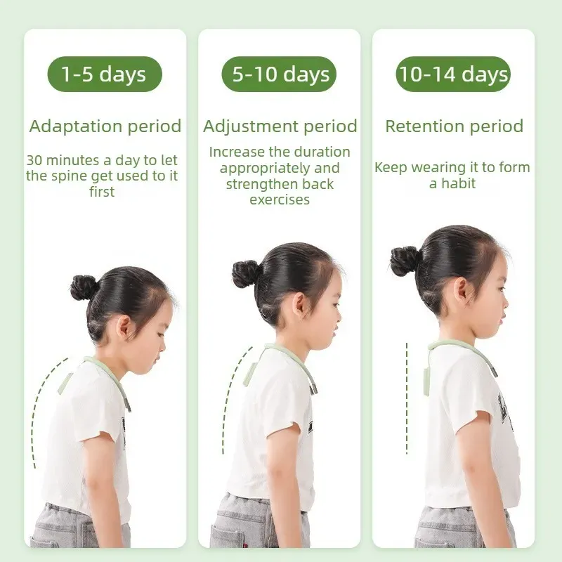 Correcteur de posture intelligent avec alerte vibrante pour adultes et enfants, soutien du dos et du cou 3