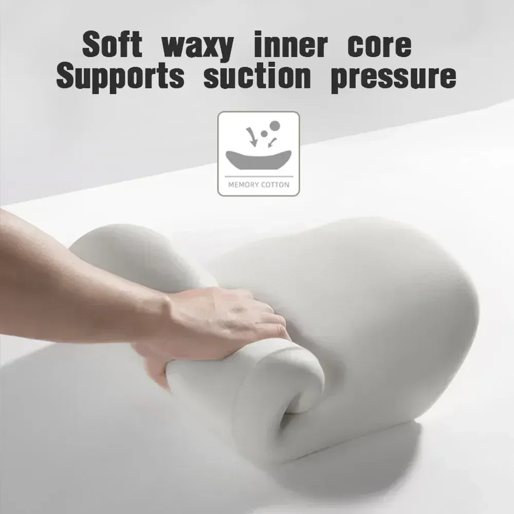 Appui-tête en mousse à mémoire de forme, coussin lombaire ergonomique et oreiller cervical pour siège auto, housse en polyester respirant et confortable 3
