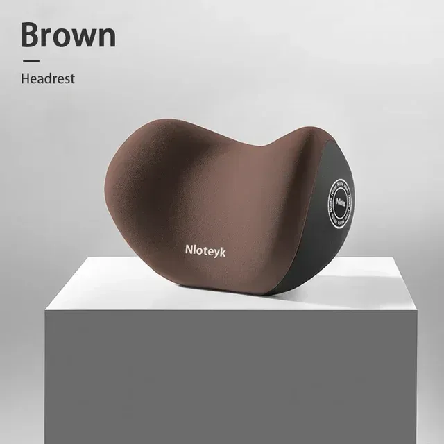 Appui-tête en mousse à mémoire de forme, coussin lombaire ergonomique et oreiller cervical pour siège auto, housse en polyester respirant et confortable 12