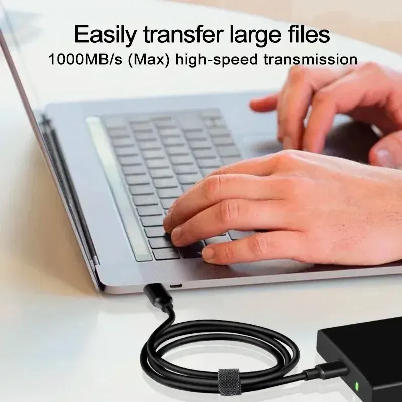 Câble USB 3.2 10 Gbit/s USB Type-A vers USB-C, compatible USB 3.1/3.2 Gen 2, pour transfert de données et disques SSD/disques durs, 3 A, 60 W, charge rapide QC 3.0 2