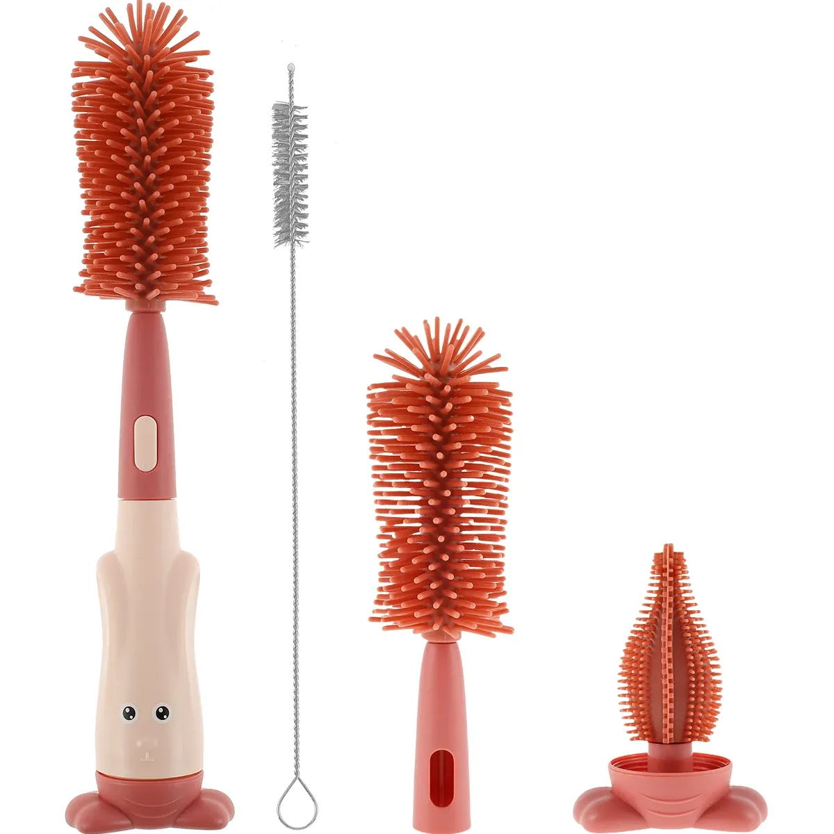 Ensemble de brosses en silicone pour livres, bouteilles, gobelets, nettoyage de verres, récipients à eau, pailles et ustensiles de cuisine 1