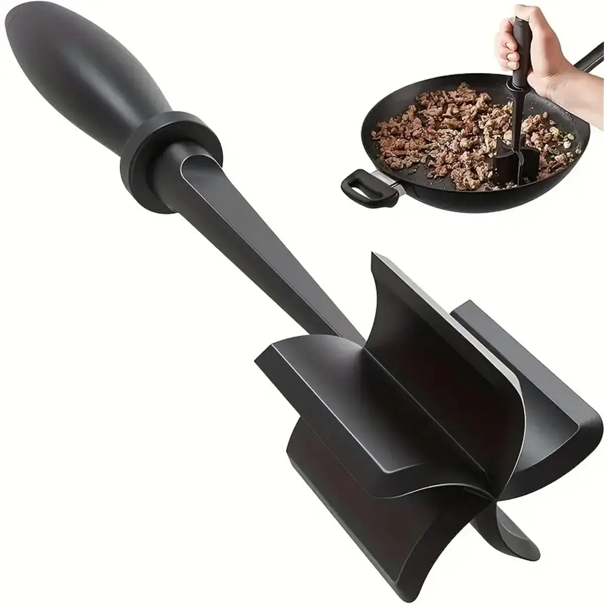 Hachoir à viande résistant à la chaleur, idéal pour hamburgers et bœuf haché (lot de 1)