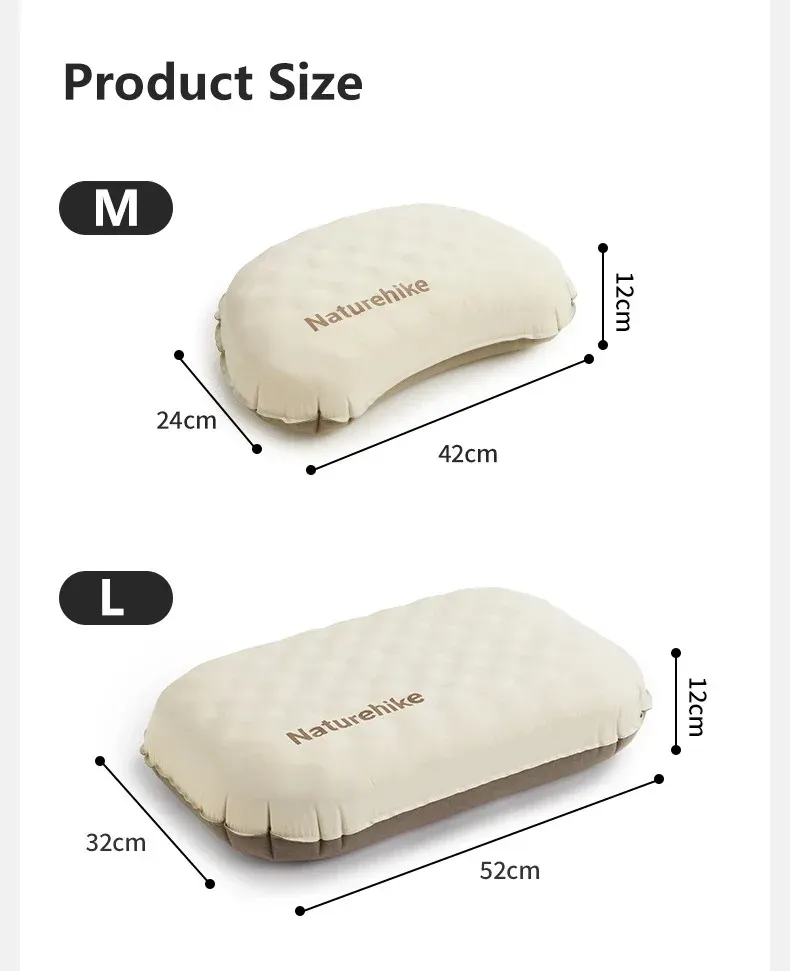 Oreiller gonflable Naturehike, lifestyle en plein air