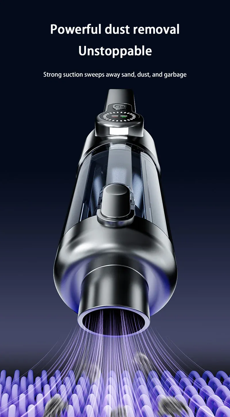 Aspirateur de voiture sans fil, vue d'ensemble du design