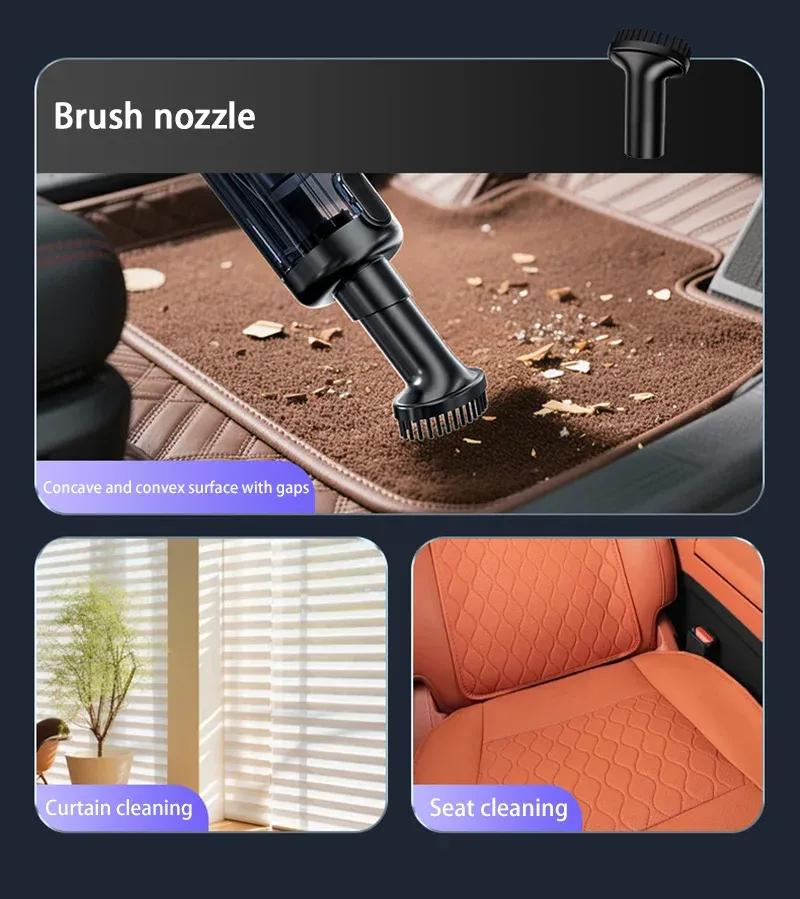 Aspirateur de voiture, détail de la finition