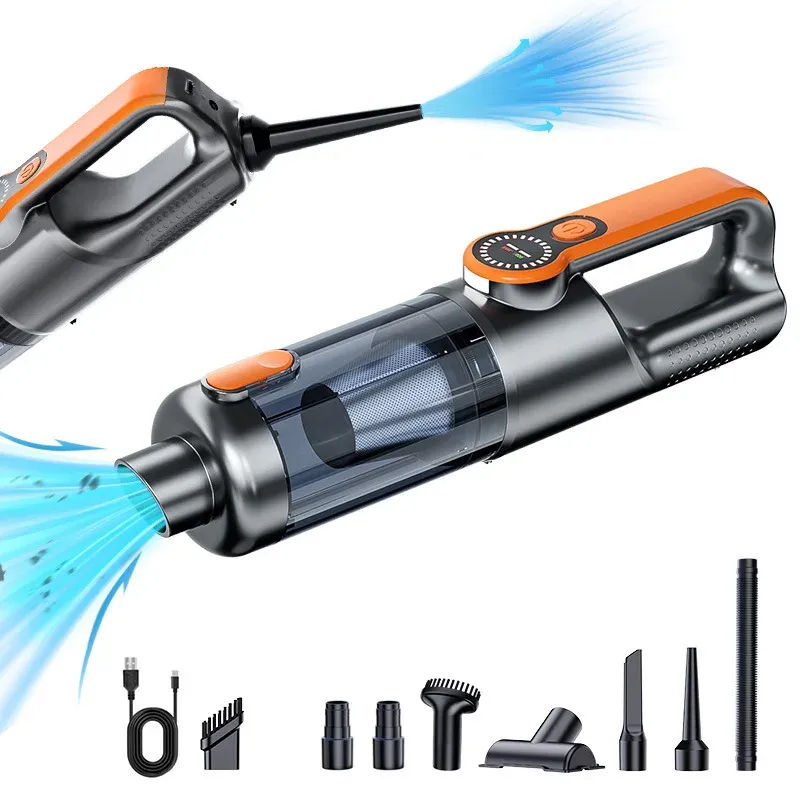 Aspirateur de voiture sans fil à vidage par simple pression, aspirateur portable haute puissance, mini aspirateur à main 7