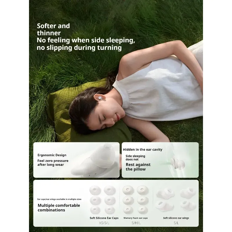 Écouteurs sans fil Bluetooth Soundcore Sleep A30 – Réduction de bruit active haute fréquence jusqu'à -30 dB (ANC) – Écouteurs intra-auriculaires compacts – Batterie 800 mAh 4