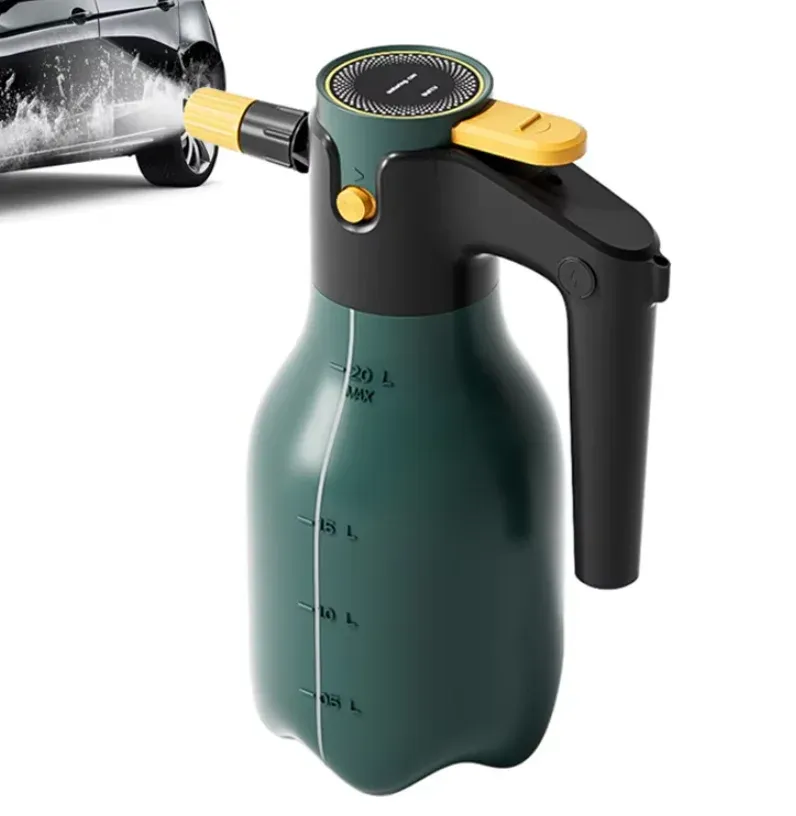 Pulvérisateur à mousse électrique 2 L avec buse haute pression réglable 60° pour lavage de voiture, nettoyage de véhicules, maison et jardin 4