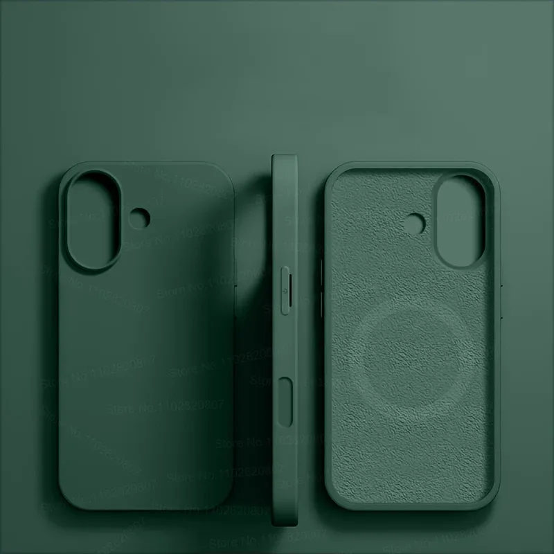 Coque MagSafe en silicone liquide pour iPhone 16, 15, 14, 13, 12, 11 Pro Max et 16 Plus 10
