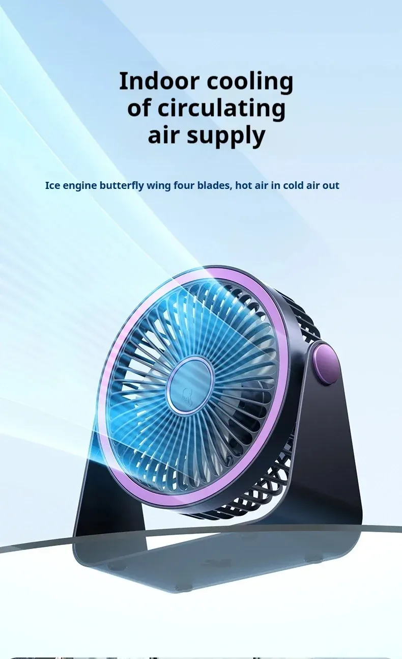 Ventilateur de bureau nomade en situation