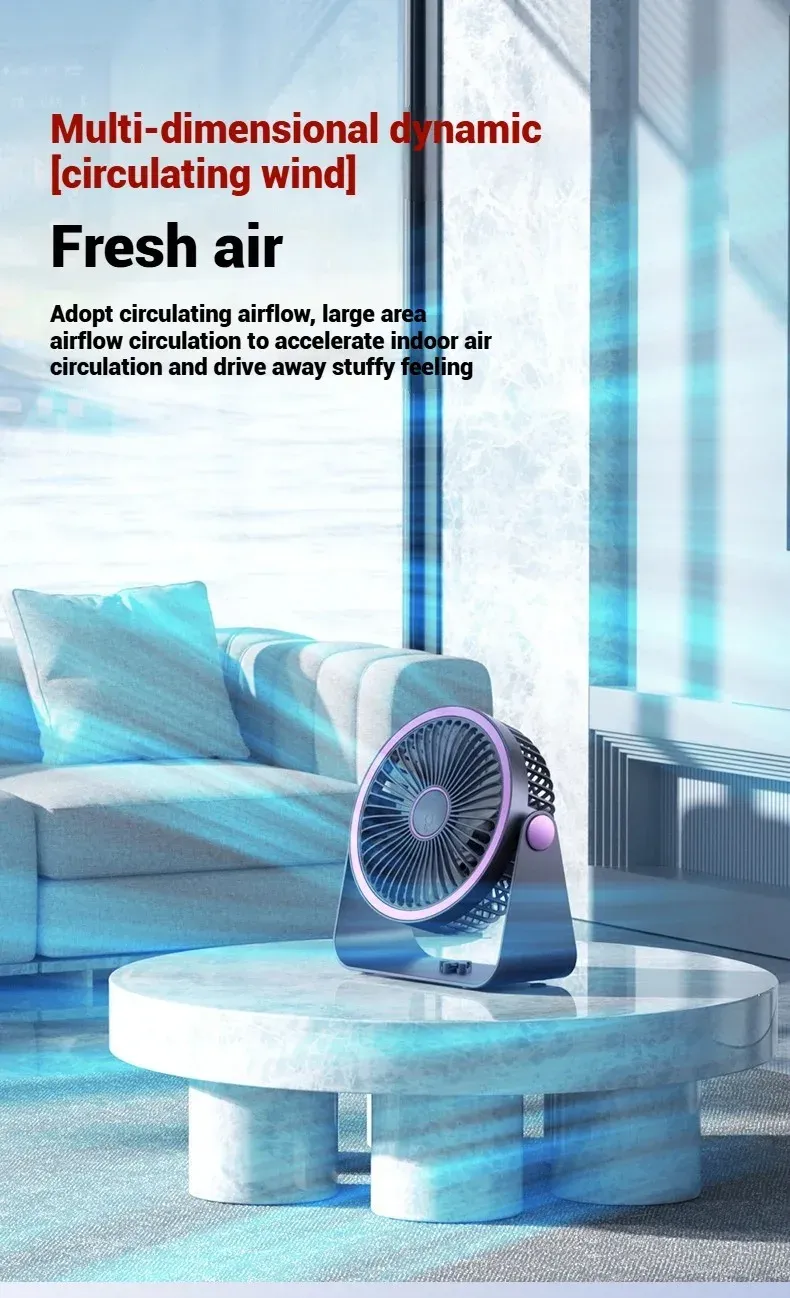 Ventilateur de bureau nomade, finition