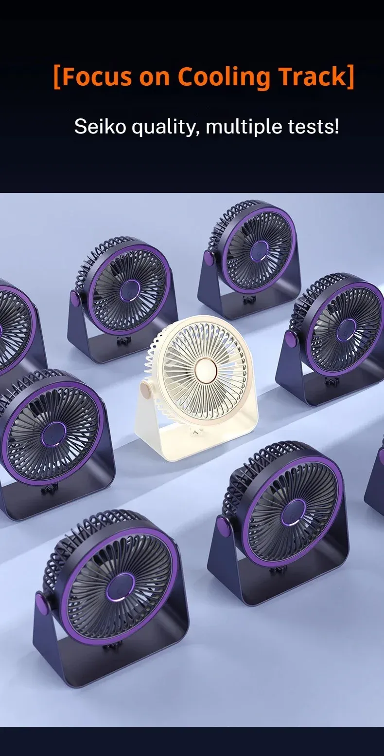 Ventilateur de bureau nomade, détail des matières