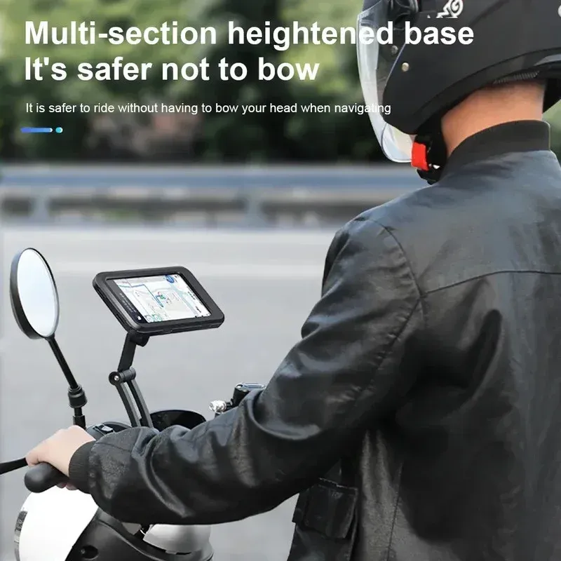360° Support de téléphone pour moto, étanche et rotatif, compatible vélo et GPS. 5