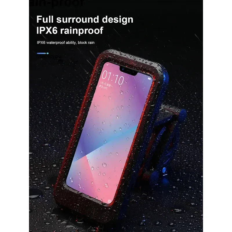 360° Support de téléphone pour moto, étanche et rotatif, compatible vélo et GPS. 4