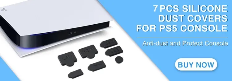 Bouchons anti-poussière en silicone pour console PS5
