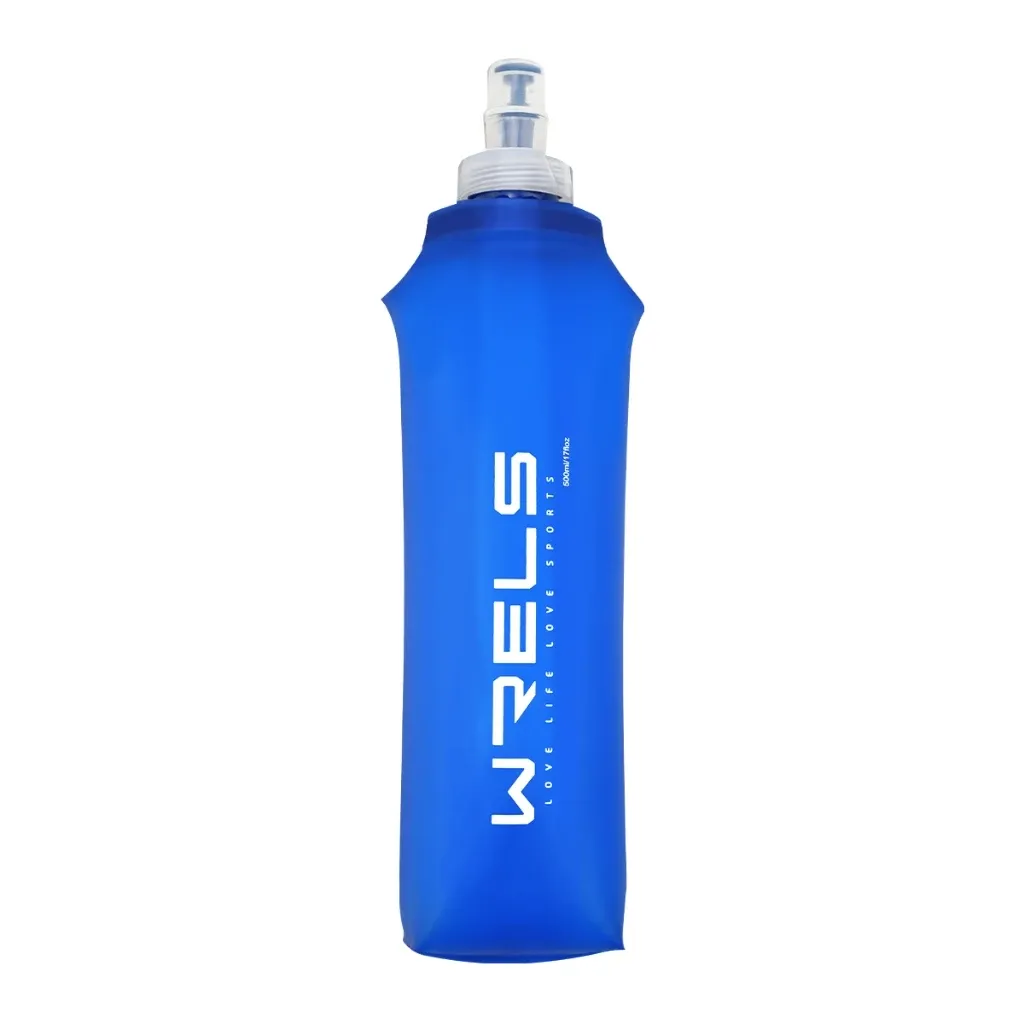Gourde pliable en silicone sans BPA 500 ml avec paille, pour le plein air, le voyage, le sport, la course et le cyclisme 15