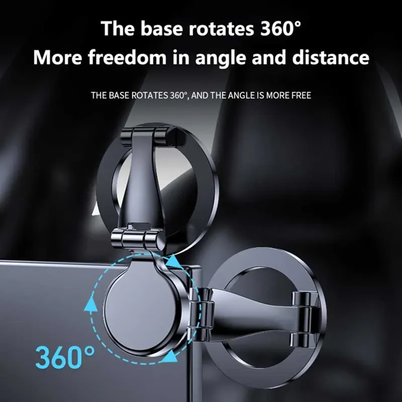 Support de téléphone magnétique pour voiture Xiaomi compatible MagSafe, rotatif à 360°, pliable, avec fixation par ventouse métallique 3